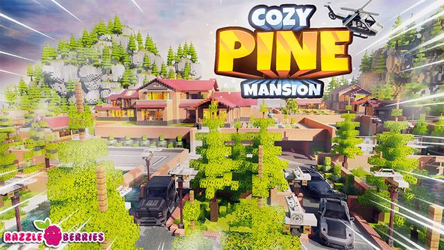 Thumbnail of the Minecraft Bedrock Marketplace product Cozy Pine Mansion created by Razzleberries.