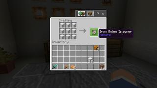 Screenshot of the Minecraft Bedrock Marketplace product Craftable Spawner created by Razzleberries.