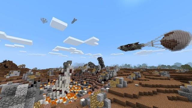 Screenshot of the Minecraft Bedrock Marketplace product Crash Site created by Razzleberries.