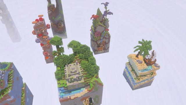 Screenshot of the Minecraft Bedrock Marketplace product Crazy Chunk Survival created by Razzleberries.