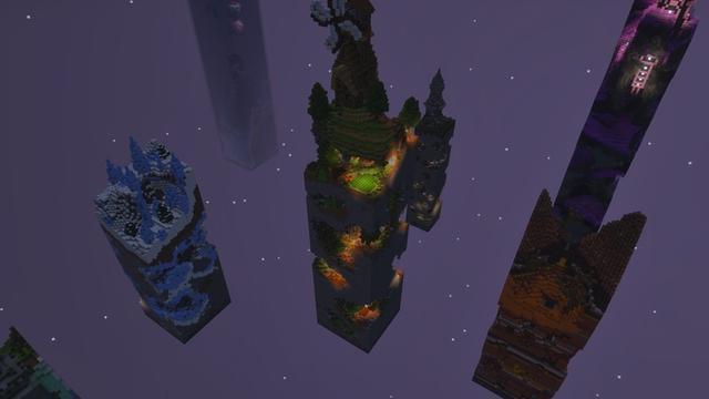 Screenshot of the Minecraft Bedrock Marketplace product Crazy Chunk Survival created by Razzleberries.