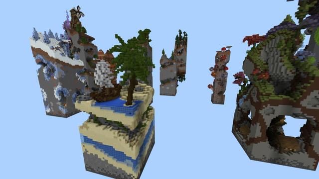 Screenshot of the Minecraft Bedrock Marketplace product Crazy Chunk Survival created by Razzleberries.