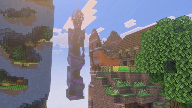 Screenshot of the Minecraft Bedrock Marketplace product Crazy Chunk Survival created by Razzleberries.