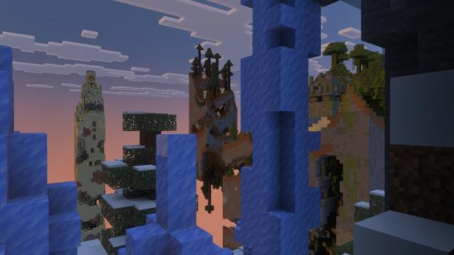 Screenshot of the Minecraft Bedrock Marketplace product Crazy Chunk Survival created by Razzleberries.