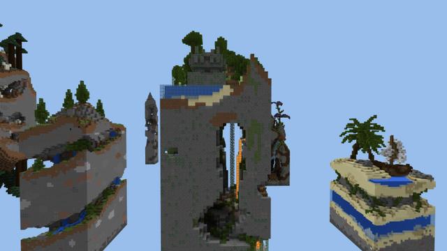 Screenshot of the Minecraft Bedrock Marketplace product Crazy Chunk Survival created by Razzleberries.