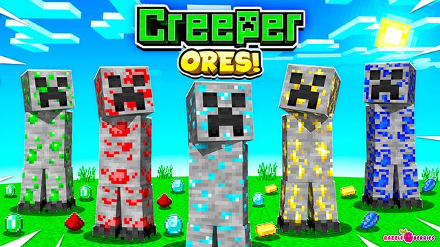 Thumbnail of the Minecraft Bedrock Marketplace product Creeper Ores! created by Razzleberries.