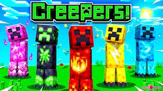 Thumbnail of the Minecraft Bedrock Marketplace product Creepers! created by Razzleberries.