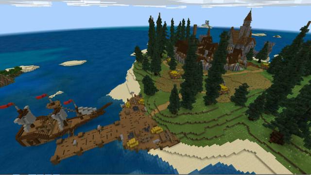 Screenshot of the Minecraft Bedrock Marketplace product Crimson Castle created by Razzleberries.