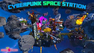 Thumbnail of the Minecraft Bedrock Marketplace product Cyberpunk Space Station created by Razzleberries.