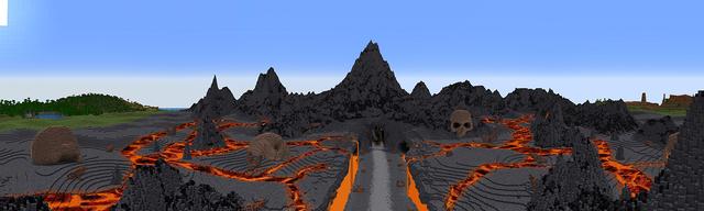 Panorama of the Minecraft Bedrock Marketplace product Darkness Army Tomb created by Razzleberries.