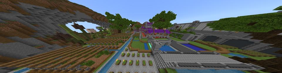 Panorama of the Minecraft Bedrock Marketplace product Deathrun created by Razzleberries.