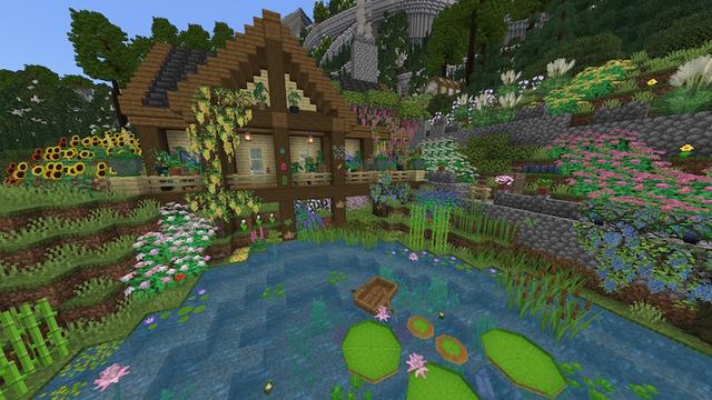 Screenshot of the Minecraft Bedrock Marketplace product Decocraft Nature created by Razzleberries.