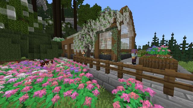 Screenshot of the Minecraft Bedrock Marketplace product Decocraft Nature created by Razzleberries.