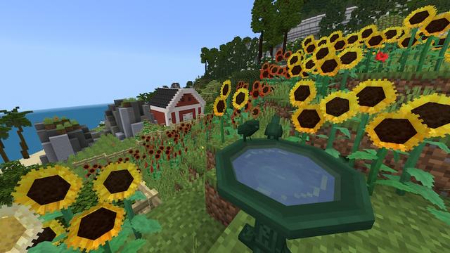 Screenshot of the Minecraft Bedrock Marketplace product Decocraft Nature created by Razzleberries.