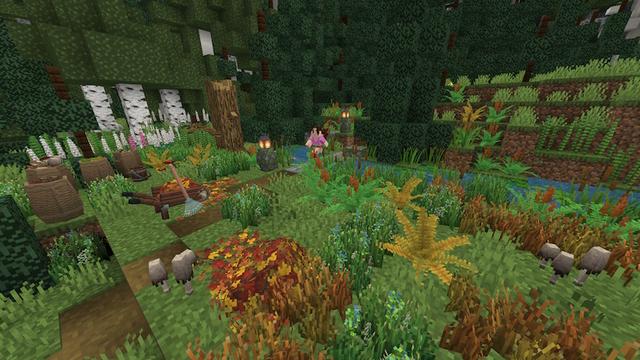 Screenshot of the Minecraft Bedrock Marketplace product Decocraft Nature created by Razzleberries.