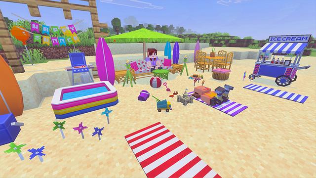 Screenshot of the Minecraft Bedrock Marketplace product Decocraft Seasons created by Razzleberries.