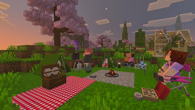 Screenshot of the Minecraft Bedrock Marketplace product Decocraft Seasons created by Razzleberries.