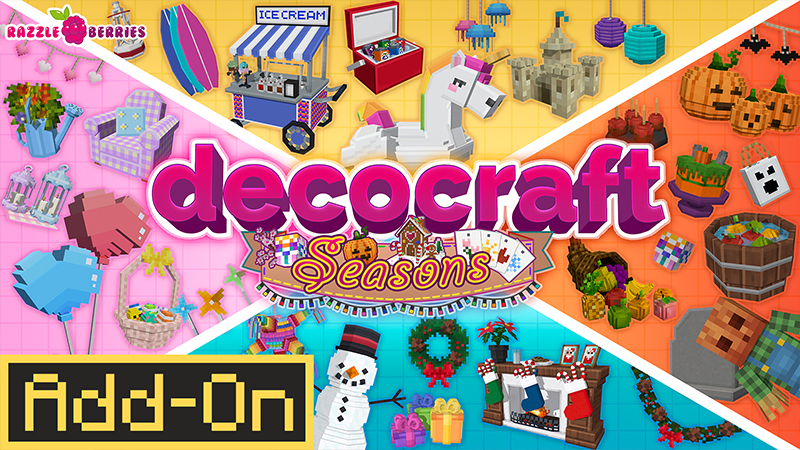 Thumbnail of the Minecraft Bedrock Marketplace product Decocraft Seasons created by Razzleberries.