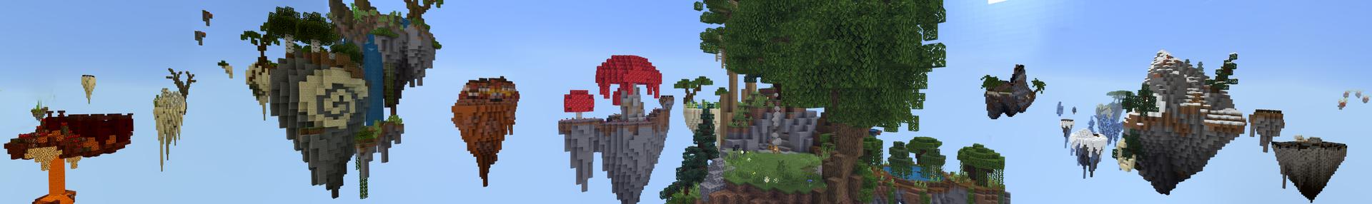 Panorama of the Minecraft Bedrock Marketplace product Dinosaur Skyblock created by Razzleberries.