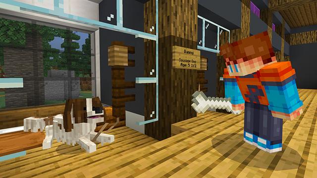 Screenshot of the Minecraft Bedrock Marketplace product Doggos created by Razzleberries.