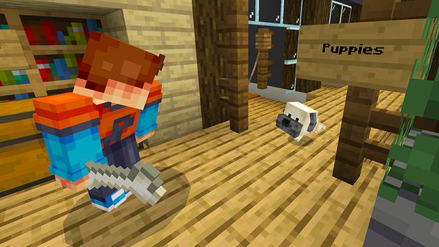 Screenshot of the Minecraft Bedrock Marketplace product Doggos created by Razzleberries.