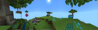 Panorama of the Minecraft Bedrock Marketplace product Dungeon Skyblock created by Razzleberries.
