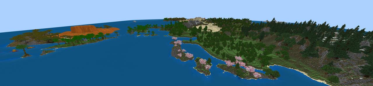 Panorama of the Minecraft Bedrock Marketplace product Earth created by Razzleberries.