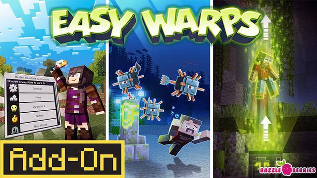 Thumbnail of the Minecraft Bedrock Marketplace product Easy Warps created by Razzleberries.