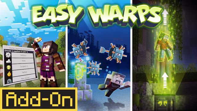 Thumbnail of the Minecraft Bedrock Marketplace product Easy Warps created by Razzleberries.