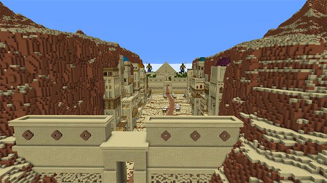 Screenshot of the Minecraft Bedrock Marketplace product Egyptian Oasis created by Razzleberries.