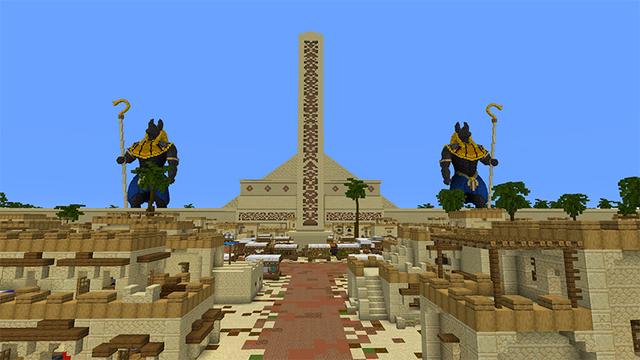 Screenshot of the Minecraft Bedrock Marketplace product Egyptian Oasis created by Razzleberries.