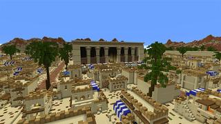 Screenshot of the Minecraft Bedrock Marketplace product Oasis égyptienne created by Razzleberries.