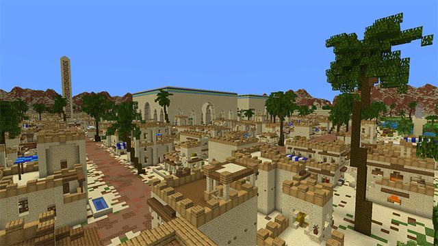 Screenshot of the Minecraft Bedrock Marketplace product Egyptian Oasis created by Razzleberries.