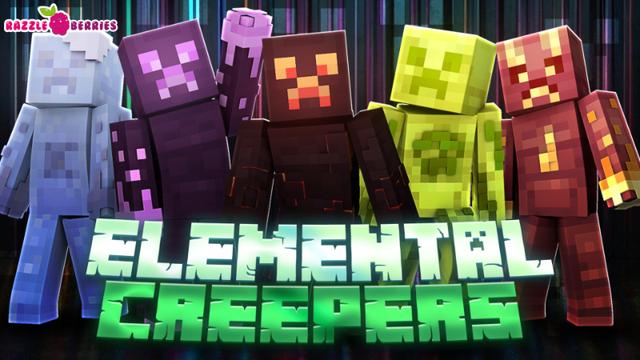 Thumbnail of the Minecraft Bedrock Marketplace product Elemental Creepers created by Razzleberries.