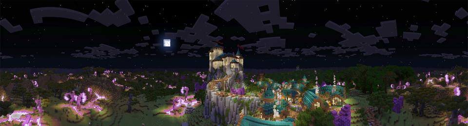 Panorama of the Minecraft Bedrock Marketplace product Enderlands created by Razzleberries.