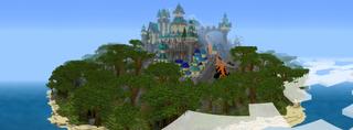 Panorama of the Minecraft Bedrock Marketplace product Epic Islands Brimstone created by Razzleberries.