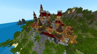 Screenshot of the Minecraft Bedrock Marketplace product Epic Islands Crimsonwood created by Razzleberries.