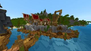 Screenshot of the Minecraft Bedrock Marketplace product Epic Islands Crimsonwood created by Razzleberries.