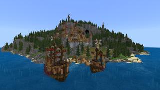 Screenshot of the Minecraft Bedrock Marketplace product Epic Islands Flatrock created by Razzleberries.