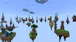 Screenshot of the Minecraft Bedrock Marketplace product Epic Sky Block created by Razzleberries.