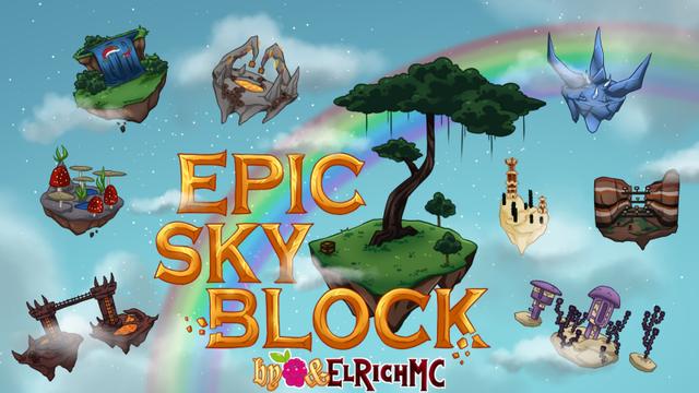 Thumbnail of the Minecraft Bedrock Marketplace product Epic Sky Block created by Razzleberries.