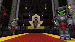Screenshot of the Minecraft Bedrock Marketplace product Evil Overlord Simulator created by Razzleberries.
