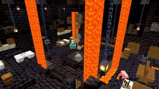 Screenshot of the Minecraft Bedrock Marketplace product Evil Overlord Simulator created by Razzleberries.