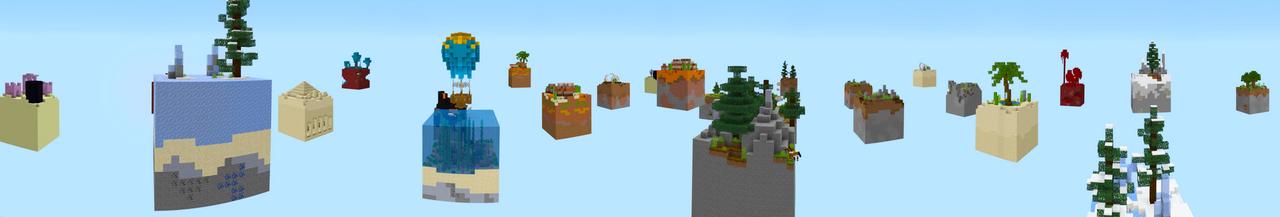 Panorama of the Minecraft Bedrock Marketplace product Extreme Survival Biome Blöcke created by Razzleberries.