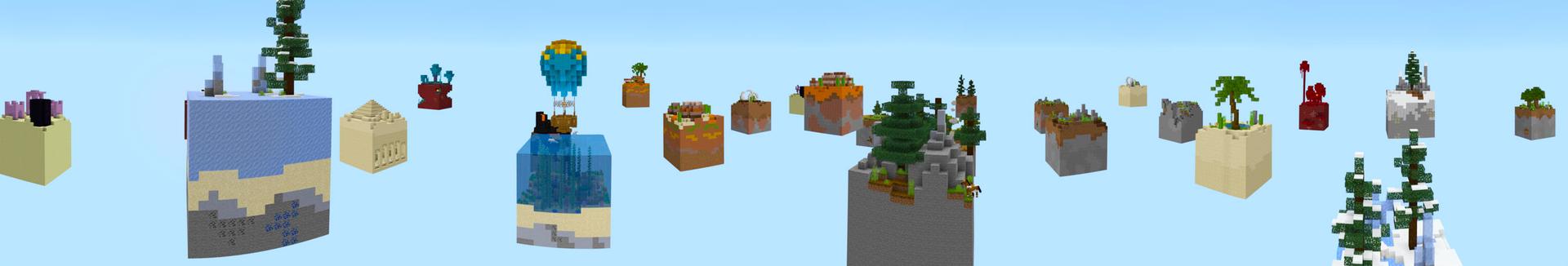 Panorama of the Minecraft Bedrock Marketplace product Extreme Survival Biome Blocks created by Razzleberries.