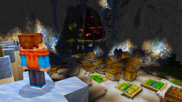Screenshot of the Minecraft Bedrock Marketplace product Extreme Survival Caves created by Razzleberries.