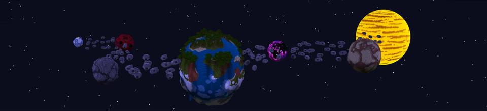 Panorama of the Minecraft Bedrock Marketplace product Extreme Survival Giant Planets created by Razzleberries.