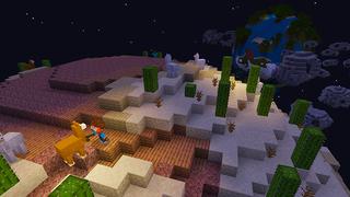 Screenshot of the Minecraft Bedrock Marketplace product Survie extrême Planètes géantes created by Razzleberries.