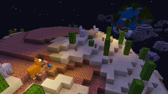 Screenshot of the Minecraft Bedrock Marketplace product Extreme Survival Giant Planets created by Razzleberries.