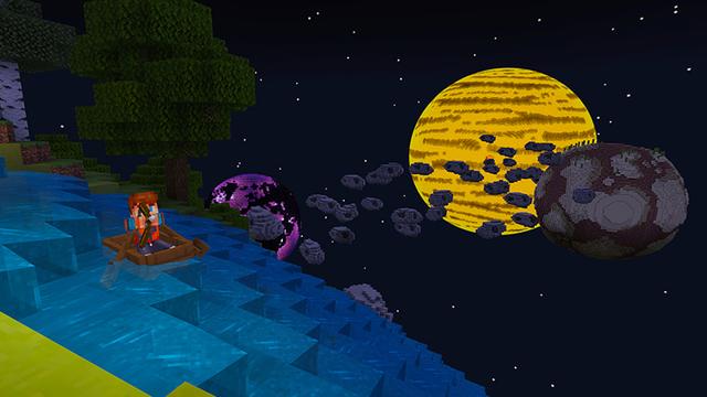 Screenshot of the Minecraft Bedrock Marketplace product Extreme Survival Giant Planets created by Razzleberries.